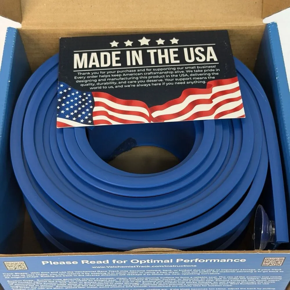 Valchemist FlexTrack 5000 15 Ft Flexible Race Track Hot Wheels 1:64 Blue